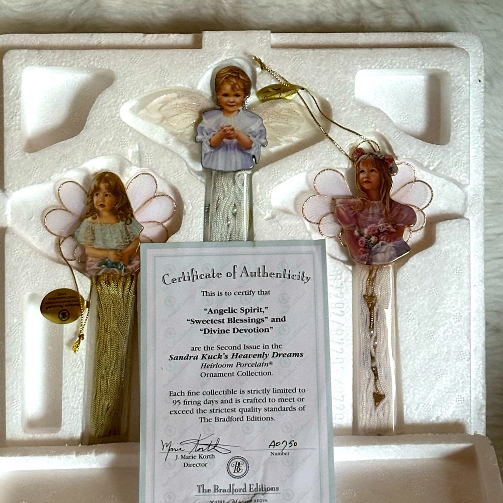 Angelic Spirit Ornament Set - White and Gold - Just in Time for Christmas